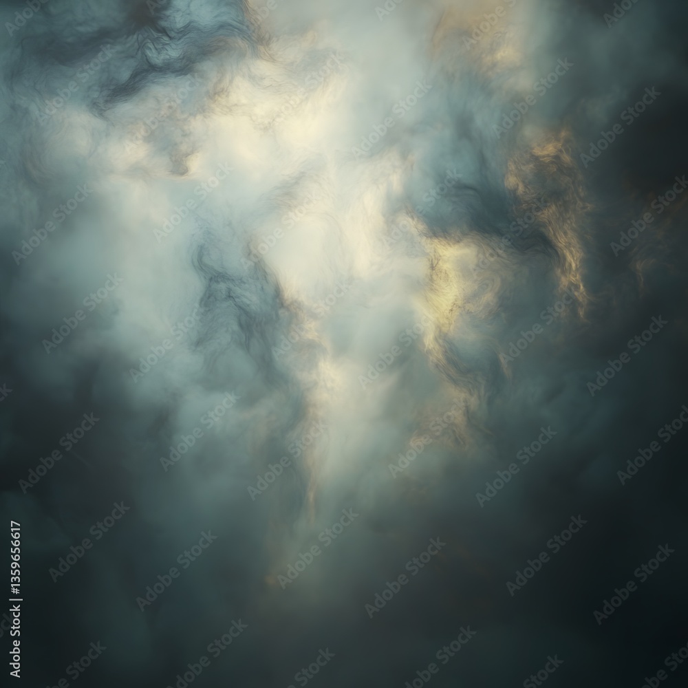 Aufkleber atmospheric swirling clouds create a moody ethereal dreamlike visual impression