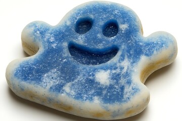 Spooky Blue Ghost Shaped Cookie.