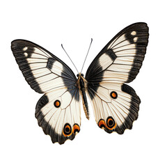 White Hairstreak Butterfly isolated on cutout background.PNG