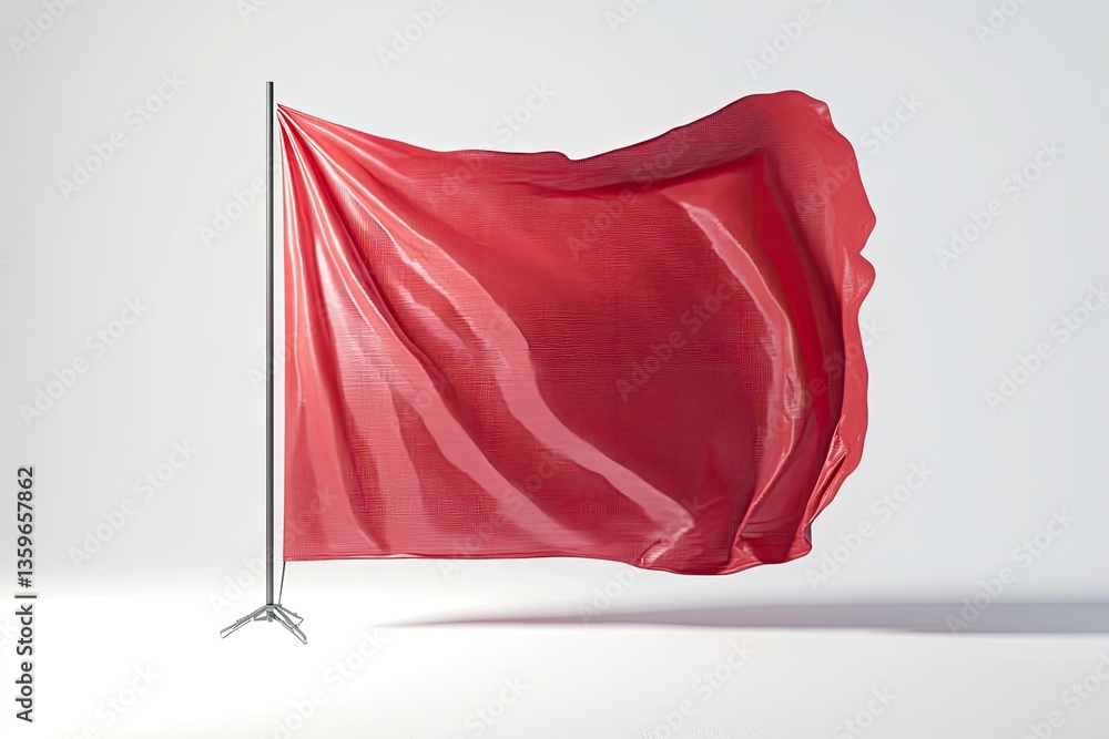 Poster sharp picture of denark of 3d render flag isolated and white background