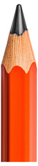 PNG Close-up of a sharp red pencil tip
