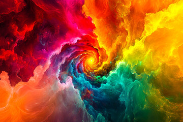 Obraz premium Colorful Vortex Abstract Art