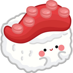 a vector of an octopus sushi