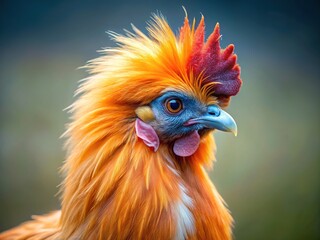 Silkie Hen Portrait - Fluffy Farm Animal