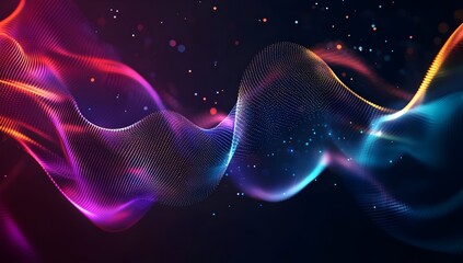 Abstract color on black background