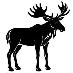 "Moose animal vector design for eco-friendly projects, prints, and digital artwork."







