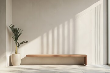 High Resolution Picture of Wall Mockup with Simple Interior Wall Mockup