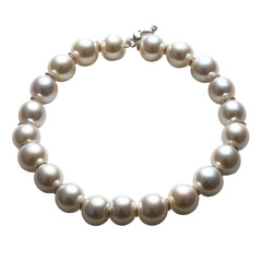 Obraz premium Elegant Pearl Necklace isolated on white background