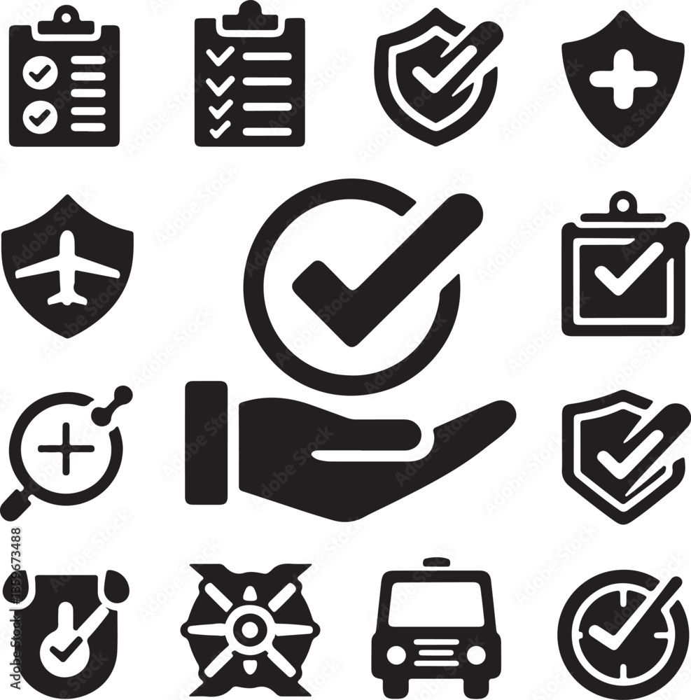 Poster a collection of vector icons for web design featuring symbols like arrows, buttons, and communicatio