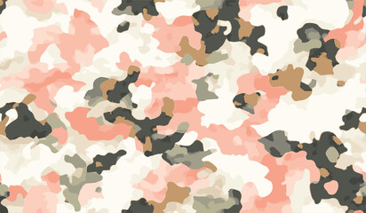 Abstract camouflage pattern. Seamless vector wallpaper. Colorful background. Vector illustration.