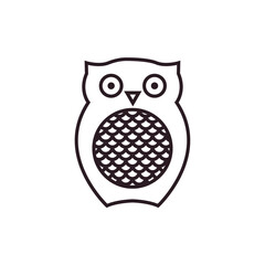owl bird line icon silhouette vector symbol animal