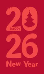 Fototapeta premium Happy New Year! The year is 2026.