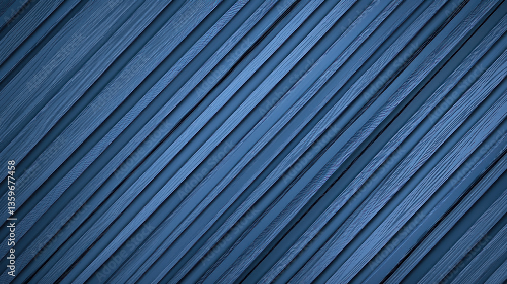 Poster blue diagonal lines create smooth gradient background, evoking sense of calm and tranquility