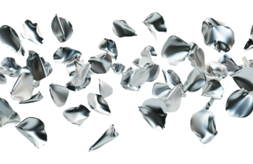 PNG Jewelry silver metal petal.