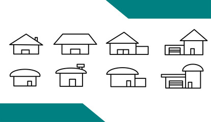 set of house icons