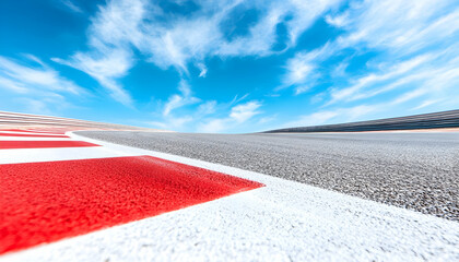 Racing Track Under Sunny Sky