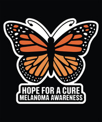 Hope For A Cure Melanoma Awareness Graphic Design