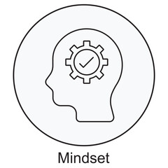 Mindset Icon, The Power of Mindset Unlocking Your Potential, Mindset Matter  Shaping Your Path to Success, vector