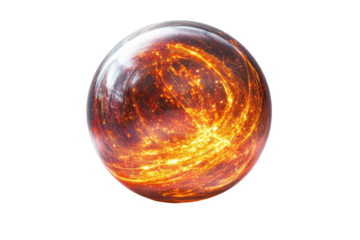 Capturing the ethereal beauty of an inner fire a swirling vortex of light encased in glass evoking dreams and mystery against a sleek black background.