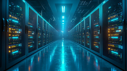 Futuristic High-Tech Data Center