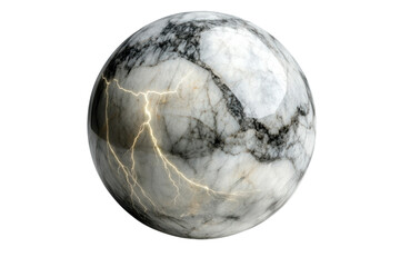 Fototapeta premium Power Unleashed The Majestic Marble Sphere Embraces Inner Lightning A Display of Raw Energy and Natural Force Sharp Focus Against Black Backdrop 150