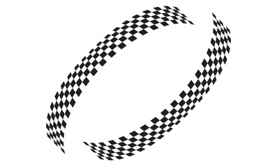 Racing flag vector icon on white background. Checkered flag. start and finish crossed flag. Racing flag.	
