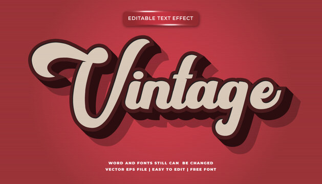 Vintage Editable Text Effect - Powered by Adobe