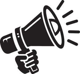 hand holding megaphone