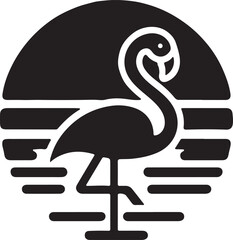 flamingo bird vector illustration