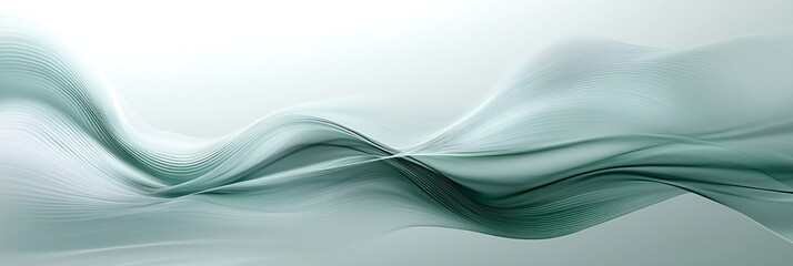 Fototapeta premium light green background with an elegant and flowing design featuring soft curves that create the shape of waves