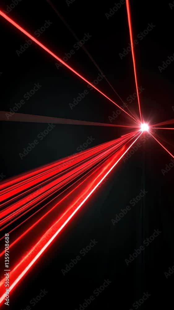 Aufkleber laser beams create dynamic patterns in a dark environment during a light show at an indoor venue