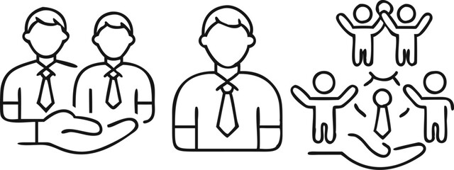 Vector illustration of a family of four with a teamwork and community concept