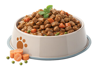  Wet Pet Food isolated on a transparent background.