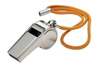  Whistle isolated on a transparent background.