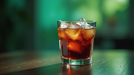 A glass of refreshing water, adorned with ice cubes.
