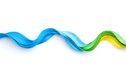 Naklejka premium Colorful gradient abstract ribbon wave on white background 