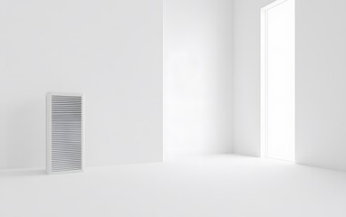 Minimalist White Room Air Purifier Interior Design
