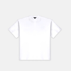 Minimalist Plain White T-Shirt with Round Neckline for Apparel Branding