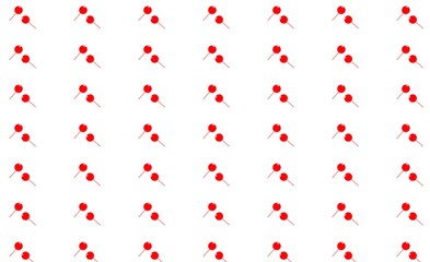 Vector seamless pattern of red lollipop candy in doodle style. Hand drawn lollipop outline vector illustration, wallpaper.