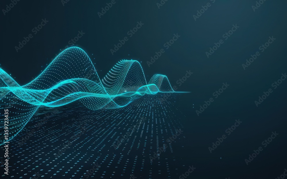 Poster digital symphony: the mesmerizing lines dance across the frame, illuminating the boundless expanse o