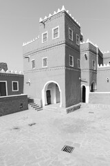 Al Subaie historic palace in Shaqra, Saudi Arabia. This house is traditional restored with clay bricks