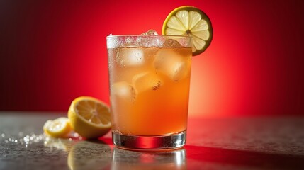 Fototapeta premium A vibrant beverage with a refreshing twist.