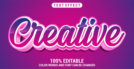 Editable Creative text style effect