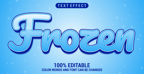 Editable Frozen text style effect