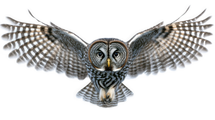 A Grey Owl in Flight