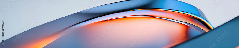 Poster abstract composition of intersecting metallic curves