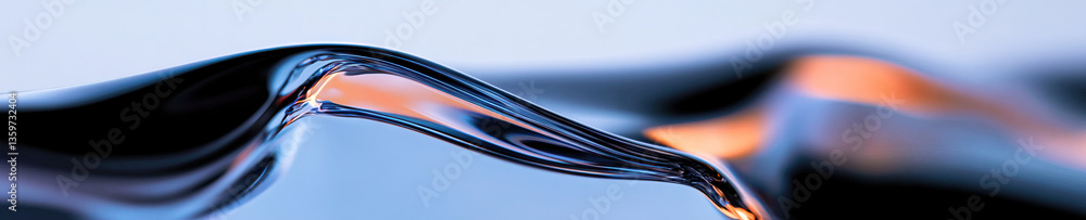 Poster abstract image of flowing translucent substance