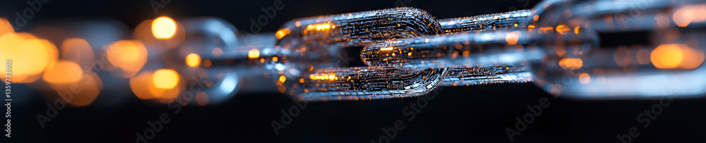 Aufkleber digital chain links with internal illumination