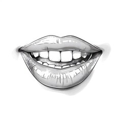 Obraz premium Artistic Illustration of Smiling Lips