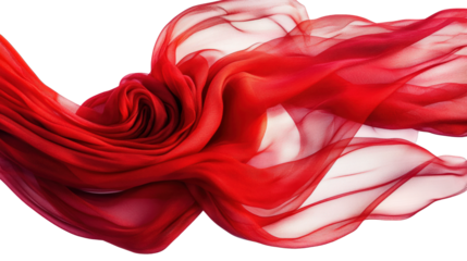 Red Sheer Fabric Drape